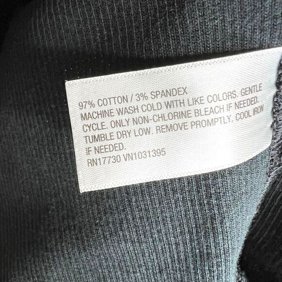 NEW Universal Thread Long Sleeve Shrunken Rib Ebony T-Shirt XXL - Picture 4 of 5